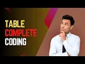 TABLE COMPLETE CODING HTML TABLE CODING