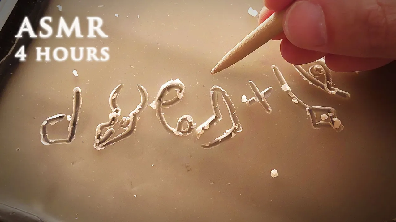 ASMR 4 hours Wax Carving Ancient Alphabets | Wadi el-Hol Inscription