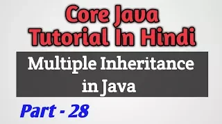 Core Java Tutorial Multiple Inheritance In Java Part 28