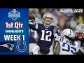 Patriots vs Colts Full Highlights 1st QTR Aug 13 2026 NFL Preseason