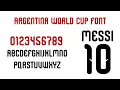 Argentina World Cup Font Free Download Messi Jersey Number Font Football Jersey Design