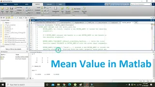 how to find mean in matlab finding the value of mean in matlab get mean value in matlab