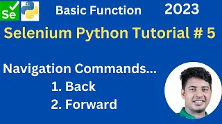 Selenium Python Basic Function Tutorial 5 How to use Navigation Commands Back Forward