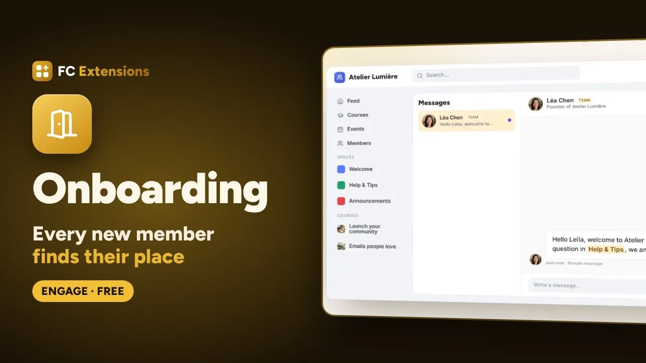 Onboarding for FluentCommunity: guide new members from their first step
