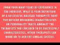 Massage Warehouse s Ask The Muscle Whisperer - What Makes A Successful Massage Therapist