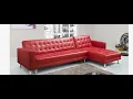 Leatherette Convertible Section Sleeper Sofa With Reversible chaise By Greatime Furniture