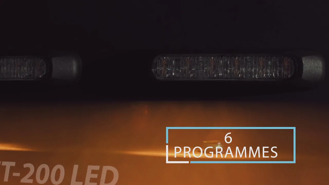 Video: R65 LED flitser 6 LED's Dark Rood 10 - 30V | S10F6200DR