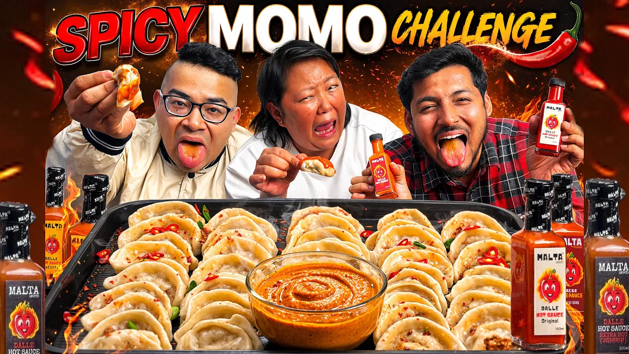 EXTREMELY SPICY MOMO CHALLENGE WITH @cmr AKA BHATMARA & @rikesh |