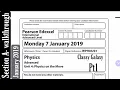 Edexcel IAL physics Unit 4 Jan 19 Section A MCQ part Solution