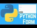How to create a graphical form in python using Tkinter and save data to a text file