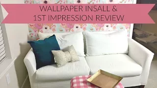 Spoonflower wallpaper installation and first impression review