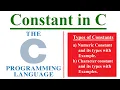 Constants in C C programming Full Easy Explanation Constant in C Programming latest
