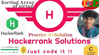 Hackerrank C Programming solutions Sorting Array of String