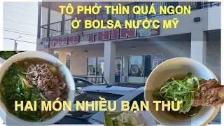 Pho Thin in Bolsa USA and the special rare beef pho in California are incredibly delicious