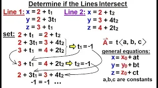 Calculus 3 Vector Calculus in 3-D 9 of 35 How to Determine if the Lines Intersect