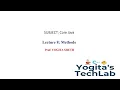 Methods in JAVA