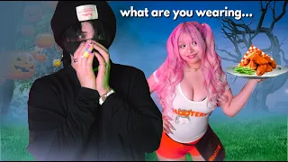 my best friend rates my spicy halloween costumes...