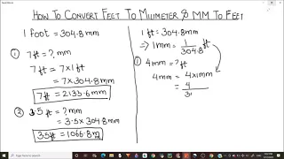 How to Convert Feet to Millimeter and Millimeter to Feet Convert ft to mm ft to mm conversion