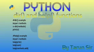 dir and help in python