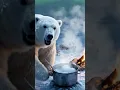 Download Lagu Polar bear cooking dinner for his Cousin 🍚🐼 | Funny Polar Bear Mini Vlog #polarbearvlog #minivlog