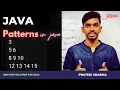 Patterns in java Computer Class 10 ICSE ISC Java Programming