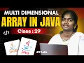 Java Programming 2025 Ep 29 Multidimensional array in Java With sample program in