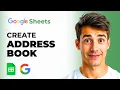 How To Make An Address Book With Google Sheets