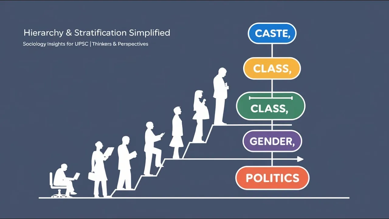 Hierarchy, Stratification, and Inequality Explained | Sociology for UPSC | Perspectives and Thinkers