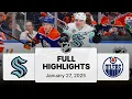NHL Highlights Kraken vs Oilers January 27 2025