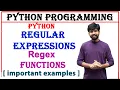 regular expressions built in functions findall match search split sub functions regex