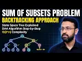 Sum of Subsets Problem Backtracking Approach Design and Analysis of Algorithms DAA