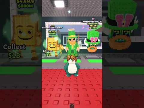 I Open 5 Leprechaun Lucky Block🍀🎁 in Steal a Brainrot😂 and Got Money La Vacca #roblox #shorts