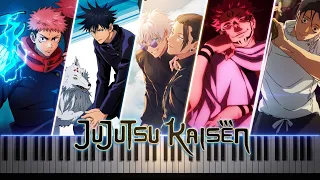 jujutsu kaisen all openings 1 5 on piano free midi