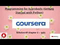 Coursera Solution of quiz 3 I python for everybody