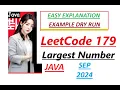 Largest Number Leetcode 179 Java Solution by Developer Coder