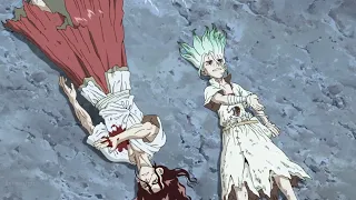Senku and Tsukasa vs Hyoga Dr Stone S2 1080p episode 10