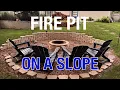 Fire Pit Retaining Wall on a Slope Timelapse