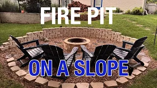 Fire Pit Retaining Wall on a Slope Timelapse