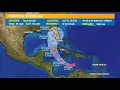 Tracking Tropical Storm Ian Forecast track spaghetti models and satellite image