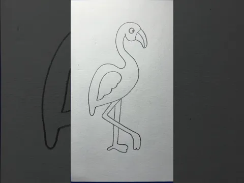 Simple bird drawing step by step