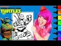 Coloring Leonardo Ninja Turtles TMNT Coloring Page Prismacolor Markers KiMMi THE CLOWN
