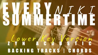 every summertime lower key ver niki acoustic karaoke chords