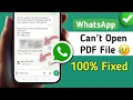 Whatsapp kan geen PDF-bestanden openen (nieuwe update 2025) || Hoe het probleem op te lossen dat ...