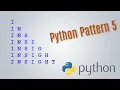 Python Pattern 05 Tutorial in Hindi Right Triangle String Pattern Easy to Understand 2021