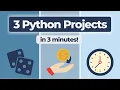 3 Python GUI Projects in 3 MINUTES