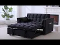 55 1-inch 3-in-1 convertible sofa bed modern velvet double sofa Futon sofa bed