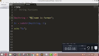 String Functions in PHP substr