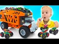 Vlad and Niki play with cars and check out the New Truck and Playsets