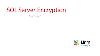 SQL Server Encryption - Part 1