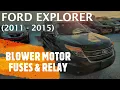 Ford Explorer - BLOWER MOTOR FUSE AND RELAY LOCATION 2011